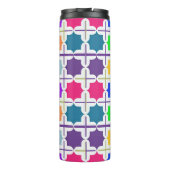 Abstraktes geometrisches Muster in fett gefärbten  Thermosbecher (Rückseite)