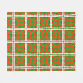 Abstraktes geometrisches Muster in fettfarbigen Fa Fleecedecke (Vorderseite (Horizontal))