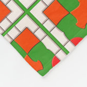 Abstraktes geometrisches Muster in fettfarbigen Fa Fleecedecke (Ecke)