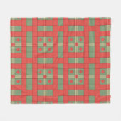 Abstraktes geometrisches Muster in fettfarbigen Fa Fleecedecke (Vorderseite (Horizontal))