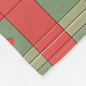 Abstraktes geometrisches Muster in fettfarbigen Fa Fleecedecke (Ecke)