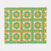 Abstraktes geometrisches Muster in fettfarbigen Fa Fleecedecke (Vorderseite (Horizontal))