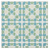 Abstraktes geometrisches Muster in grün und blau Stoff (Muster)