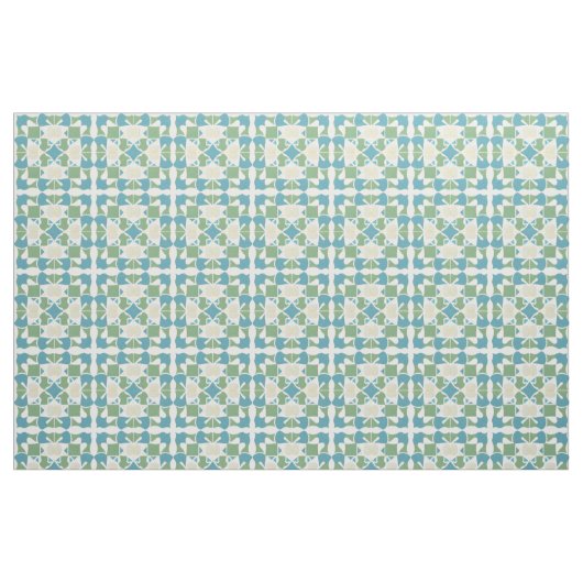 Abstraktes geometrisches Muster in grün und blau Stoff (Fat Quarter (45,7 x 55,9 cm))