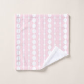 Abstraktes geometrisches Muster in rosa Badhandtuch Set (Waschlappen)
