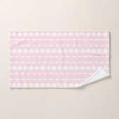 Abstraktes geometrisches Muster in rosa Badhandtuch Set (Handtuch)