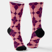 Abstraktes geometrisches Muster in rosa und Lila T Socken (Gewinkelt)