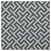 abstraktes geometrisches Muster in Schwarz und Gra Stoff (Muster)