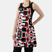 Abstraktes geometrisches Muster in Schwarz-Weiß Schürze (InSitu)