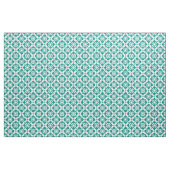 Abstraktes geometrisches Muster in Weiß und Grün Stoff (Fat Quarter (45,7 x 55,9 cm))