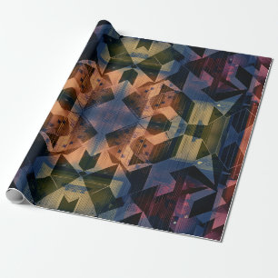 Abstraktes geometrisches Muster ist eine bräunlich Geschenkpapier