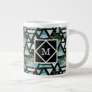 Abstraktes geometrisches Muster Jumbo-Tasse