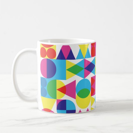Abstraktes geometrisches Muster. Kaffeetasse (Links)