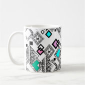 Abstraktes geometrisches Muster Kaffeetasse (Links)