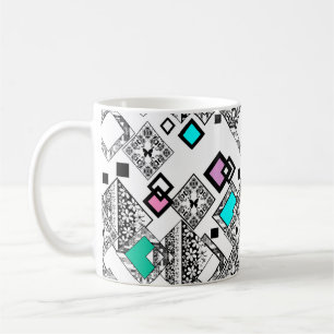 Abstraktes geometrisches Muster Kaffeetasse