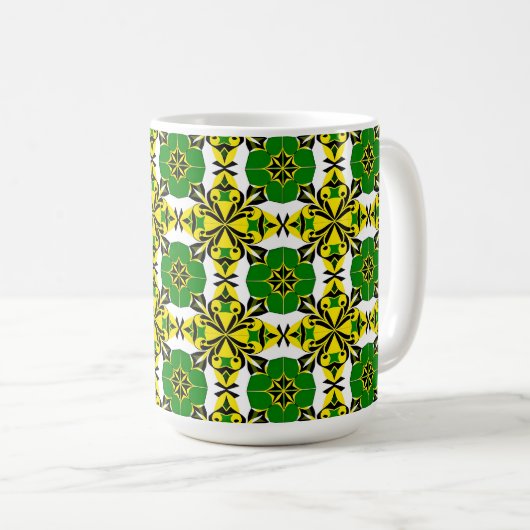 Abstraktes geometrisches Muster Kaffeetasse (VorderseiteRechts)