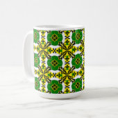 Abstraktes geometrisches Muster Kaffeetasse (Vorderseite Links)