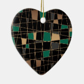 Abstraktes geometrisches Muster Keramik Ornament (Rechts)