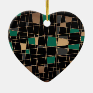 Abstraktes geometrisches Muster Keramik Ornament