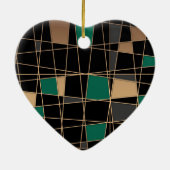 Abstraktes geometrisches Muster Keramik Ornament (Hinten)