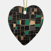 Abstraktes geometrisches Muster Keramik Ornament (Links)