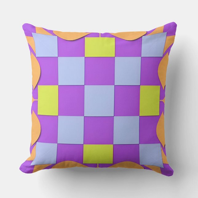 Abstraktes geometrisches Muster Kissen (Vorderseite)