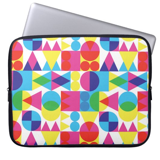 Abstraktes geometrisches Muster. Laptopschutzhülle (Vorderseite)