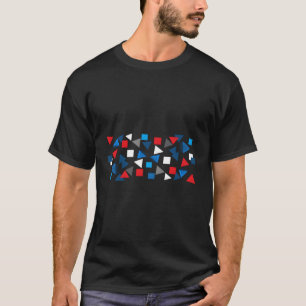 Abstraktes geometrisches Muster Lässig farbenfroh T-Shirt