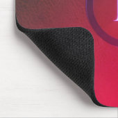 Abstraktes geometrisches Muster Leder dunkelrot  Mousepad (Ecke)
