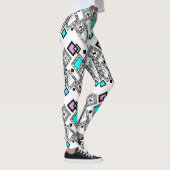 Abstraktes geometrisches Muster Leggings (Rechts)