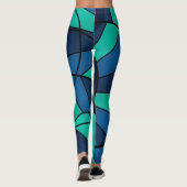 Abstraktes geometrisches Muster Leggings (Rückseite)