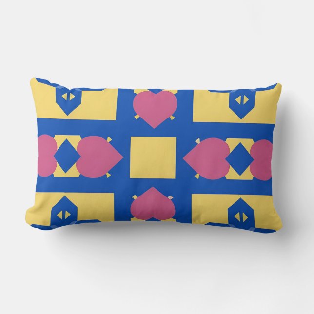 Abstraktes geometrisches Muster Lendenkissen (Vorderseite)