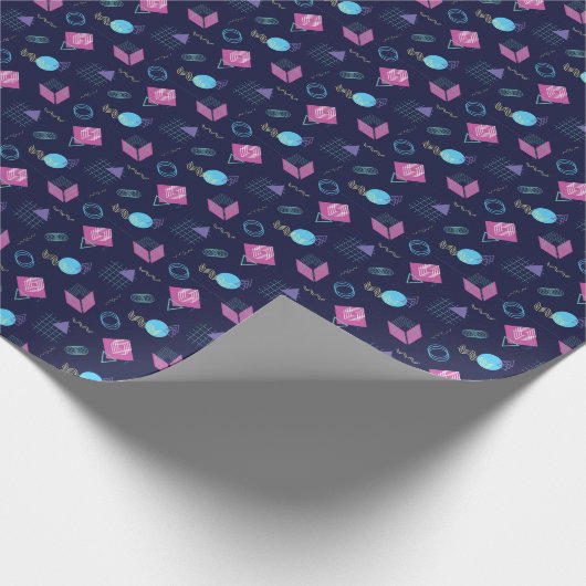 Abstraktes geometrisches Muster, Linienformen. Geschenkpapier (Ecke)