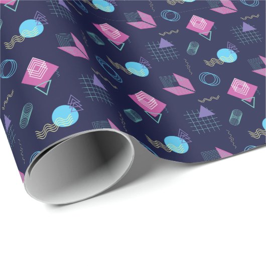 Abstraktes geometrisches Muster, Linienformen. Geschenkpapier (Rolleneckpunkt)