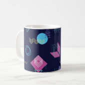 Abstraktes geometrisches Muster, Linienformen. Kaffeetasse (Vorderseite Links)