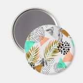 Abstraktes geometrisches Muster Magnet (Vorderseite/Rückseite)