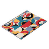 Abstraktes geometrisches Muster. Memphis style pri Notizblock (Linke Seite)
