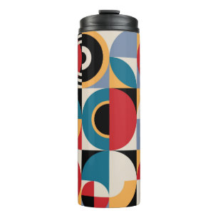 Abstraktes geometrisches Muster. Memphis style pri Thermosbecher