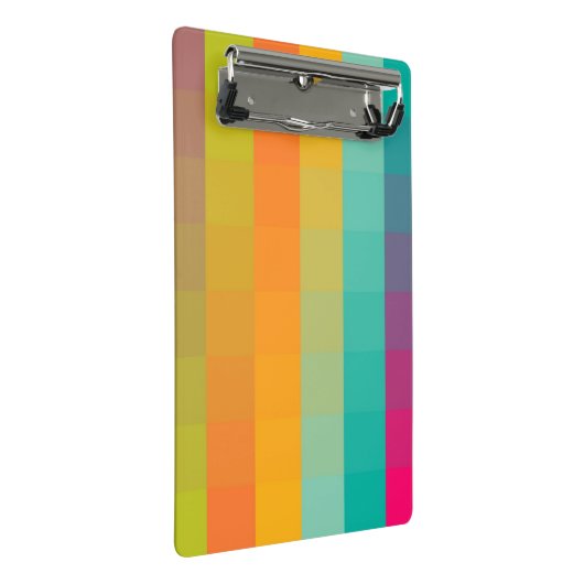 Abstraktes geometrisches Muster Mini Klemmbrett (Schrägansicht)