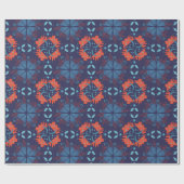 Abstraktes geometrisches Muster mit abwechselnd ro Geschenkpapier (Flach)