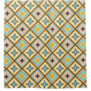 Abstraktes geometrisches Muster mit Diamantformen Duschvorhang