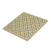 Abstraktes geometrisches Muster mit Diamantformen Fliese (Seite)