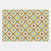 Abstraktes geometrisches Muster mit Diamantformen Geschenkpapier Set (Vorderseite 2)