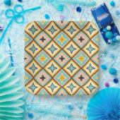 Abstraktes geometrisches Muster mit Diamantformen Pappteller (Party)