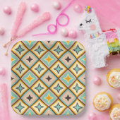 Abstraktes geometrisches Muster mit Diamantformen Pappteller (Party)