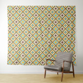 Abstraktes geometrisches Muster mit Diamantformen Wandteppich (Beispiel (Horizontal))