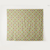 Abstraktes geometrisches Muster mit Diamantformen Wandteppich (Vorderseite (Horizontal))