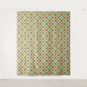 Abstraktes geometrisches Muster mit Diamantformen Wandteppich (Vorderseite)