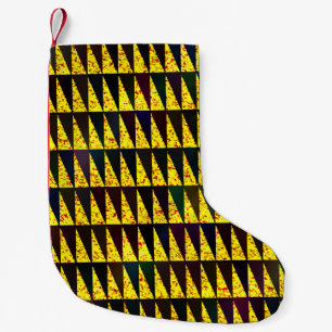 Abstraktes geometrisches Muster mit Dreiecken Kleiner Weihnachtsstrumpf