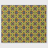 Abstraktes geometrisches Muster mit dynamischen Fa Geschenkpapier (Flach)